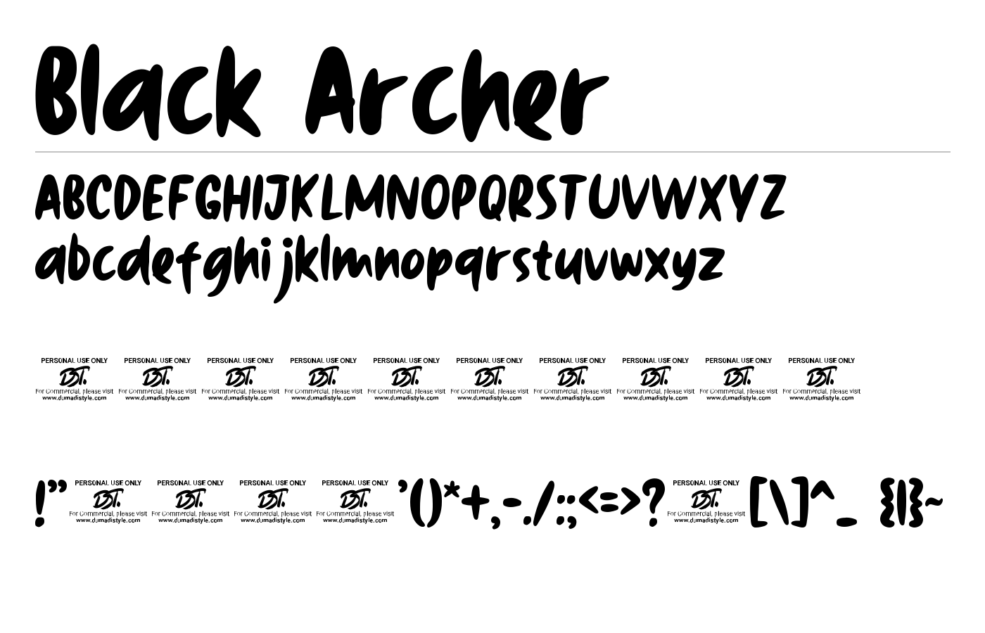 Black Archer Font preview