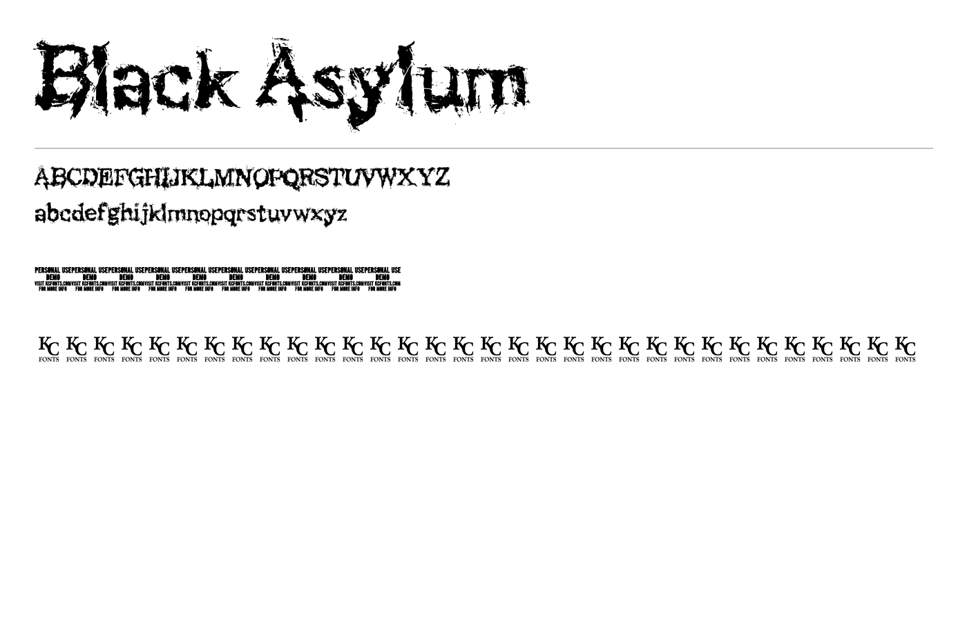 Black Asylum Font preview