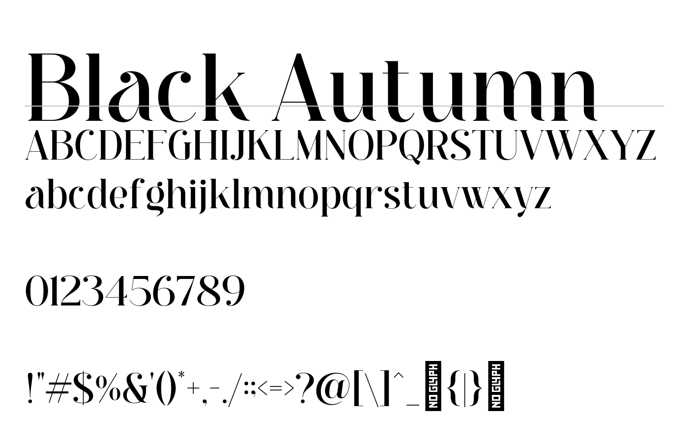 Black Autumn Font preview