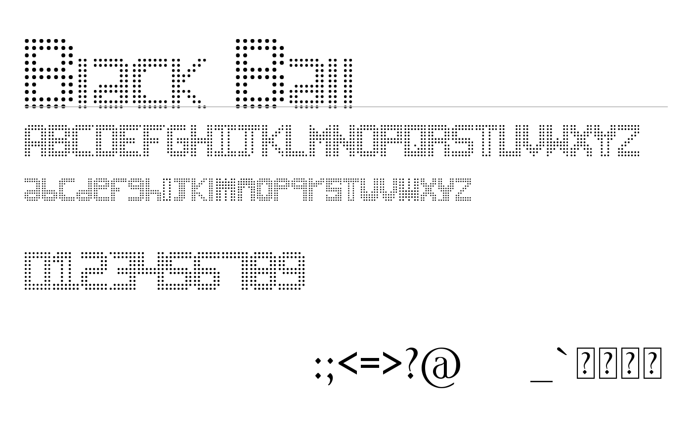 Black Ball Font preview