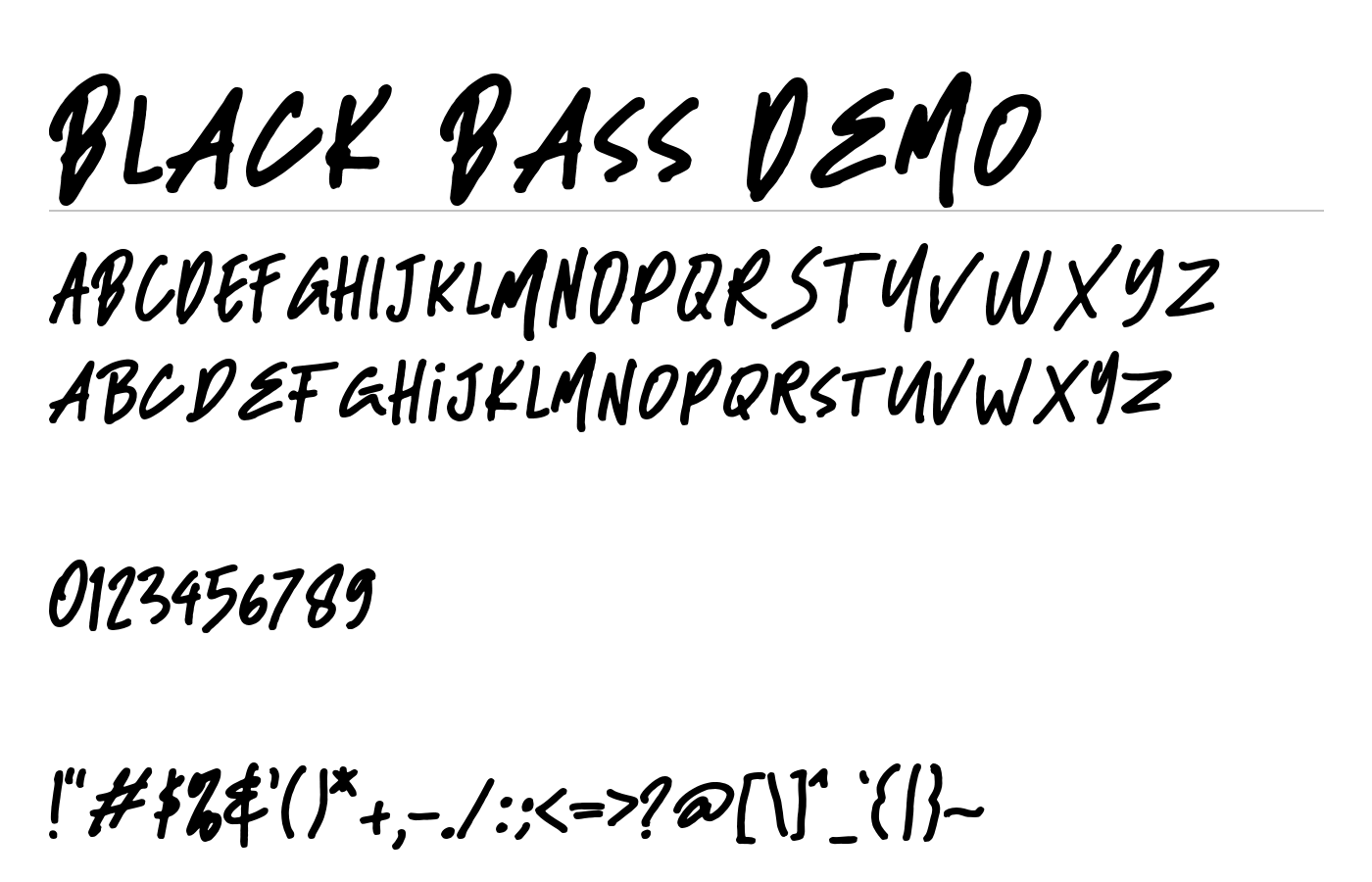 Black Bass Font preview