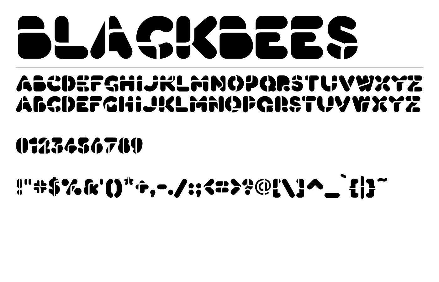 BlackBees Font preview