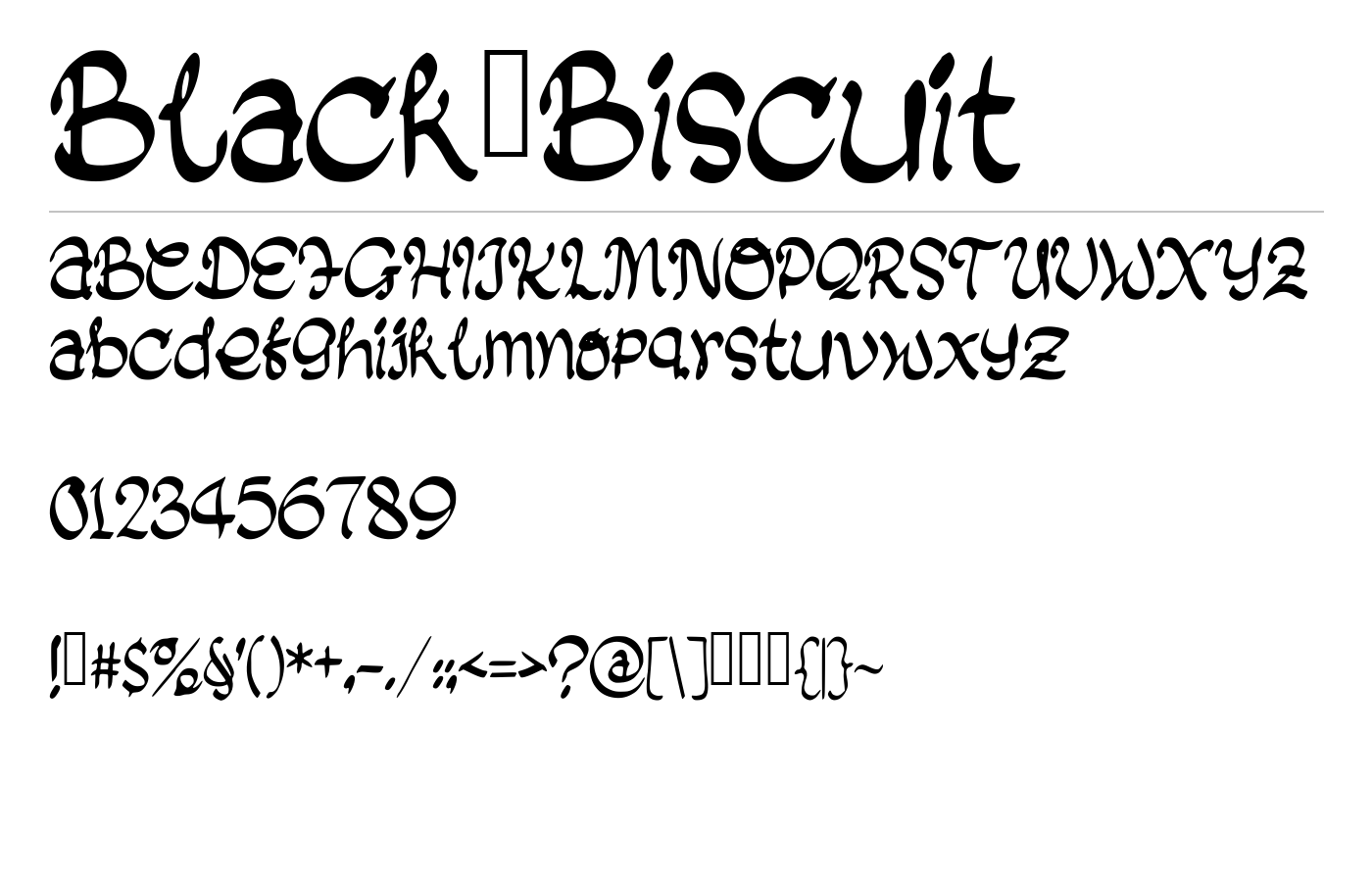 Black_Biscuit Font preview