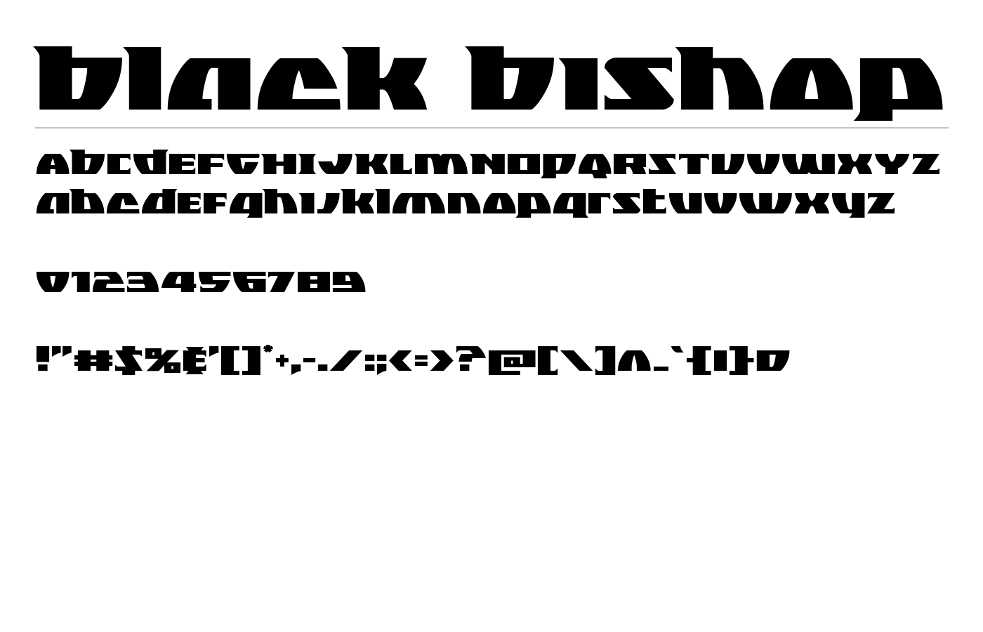Black Bishop Font preview