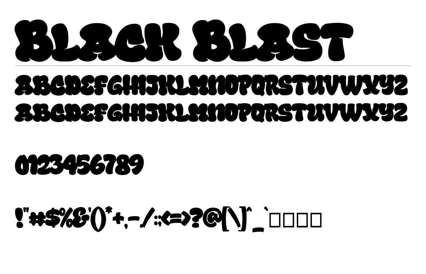 Black Blast Font preview