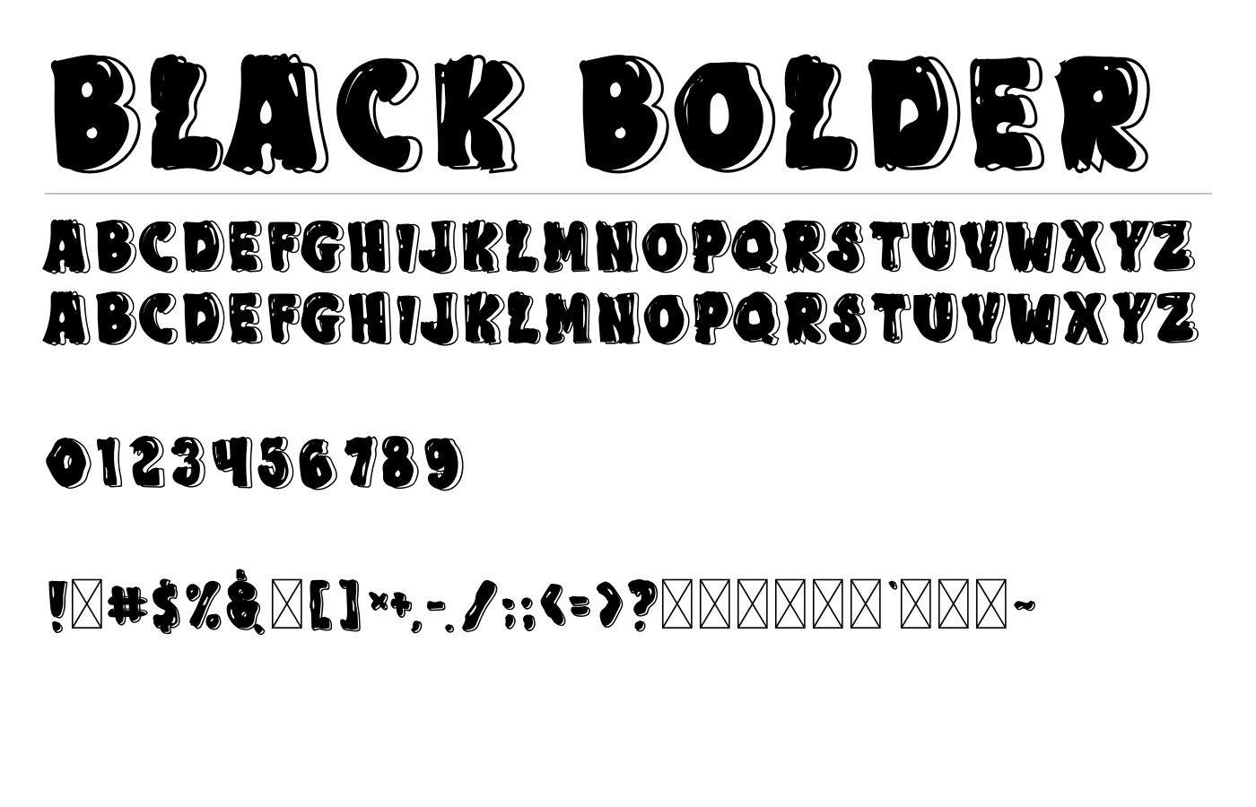 BLack Bolder Font preview