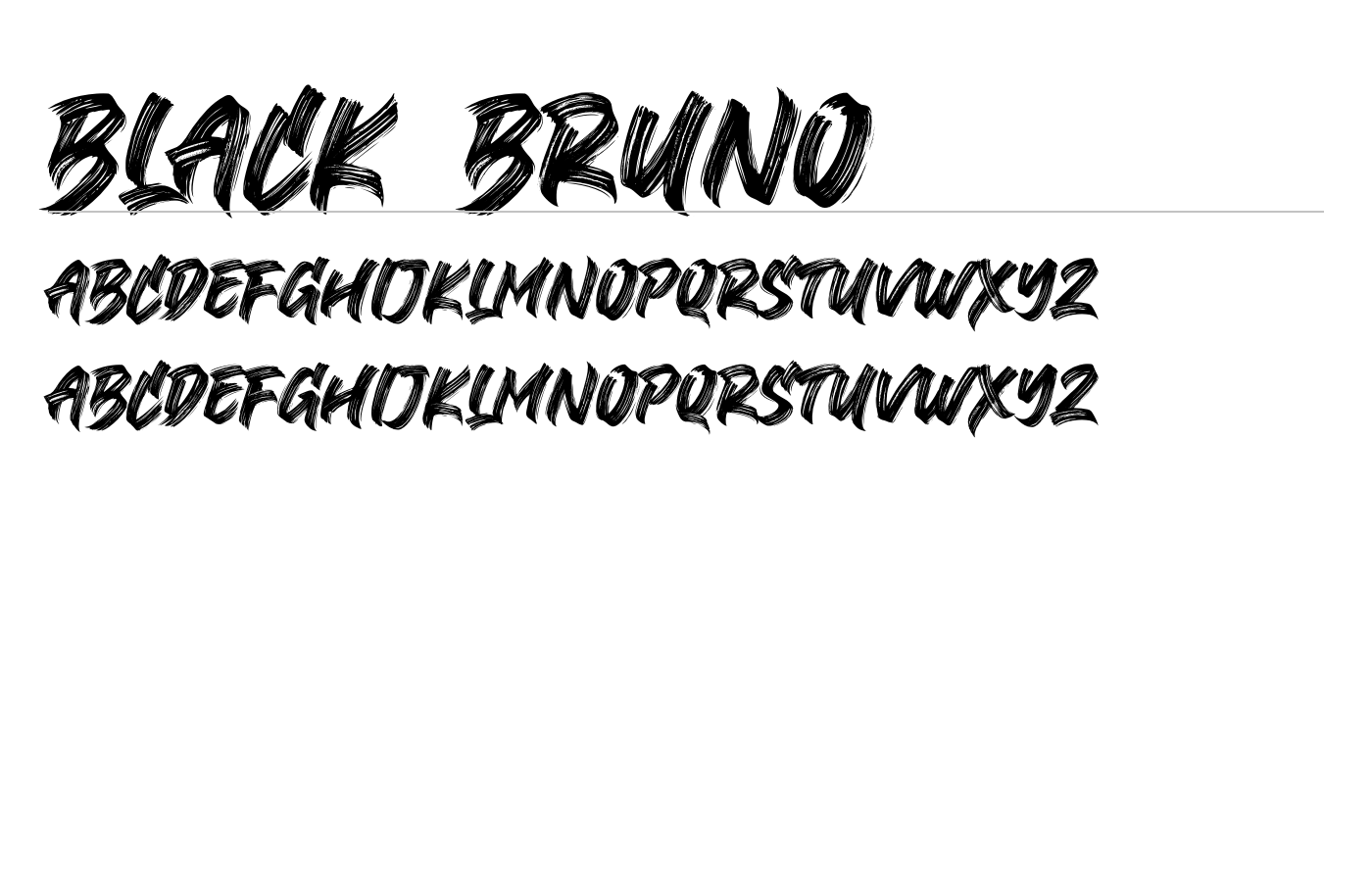 Black Bruno Font preview