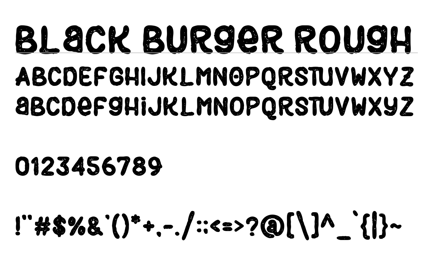 Black Burger Font preview