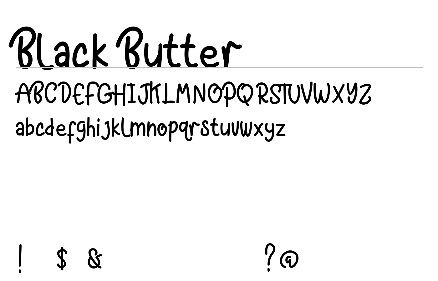 Black Butter Font preview