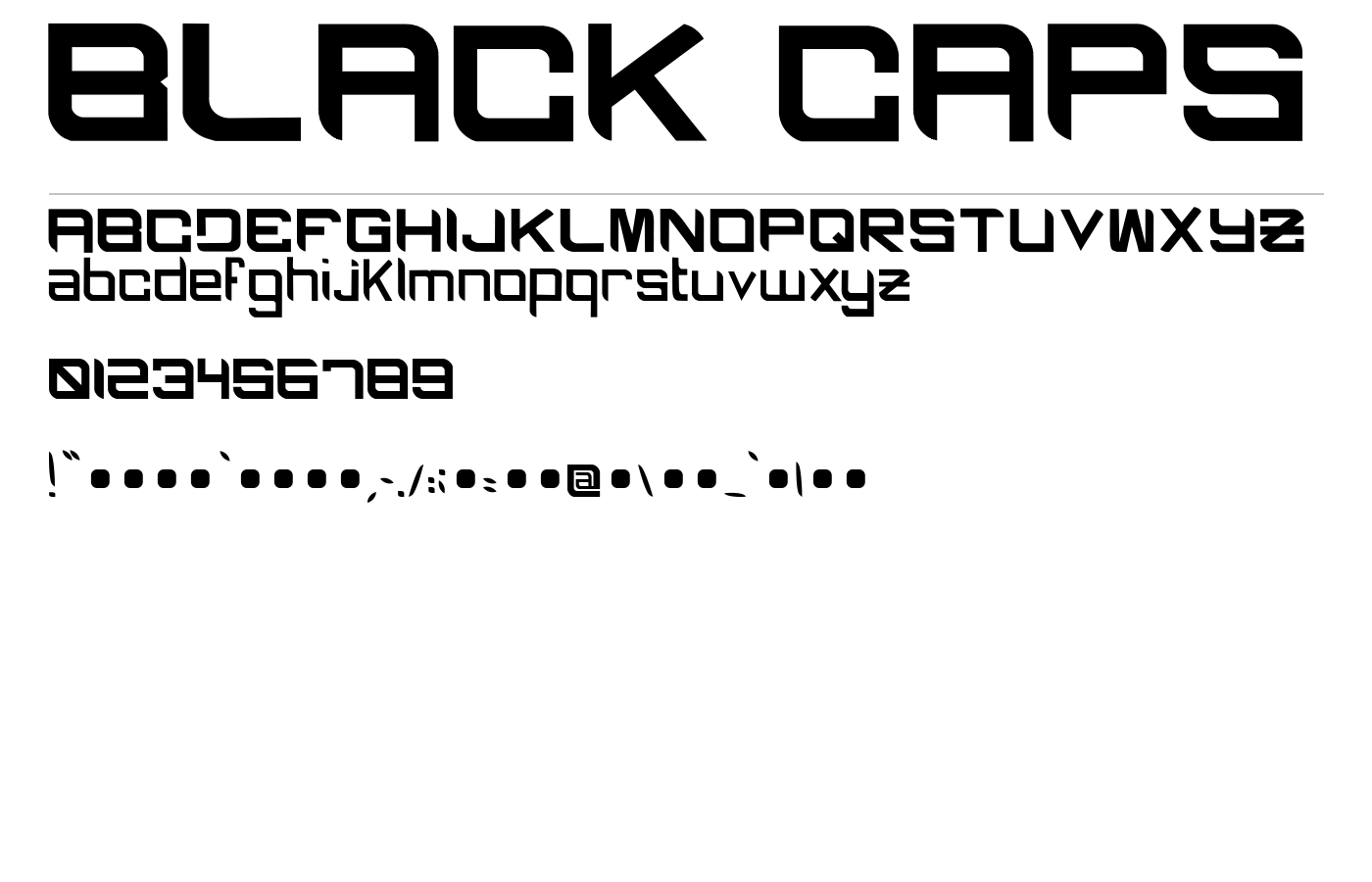 BLACK CAPS Font preview