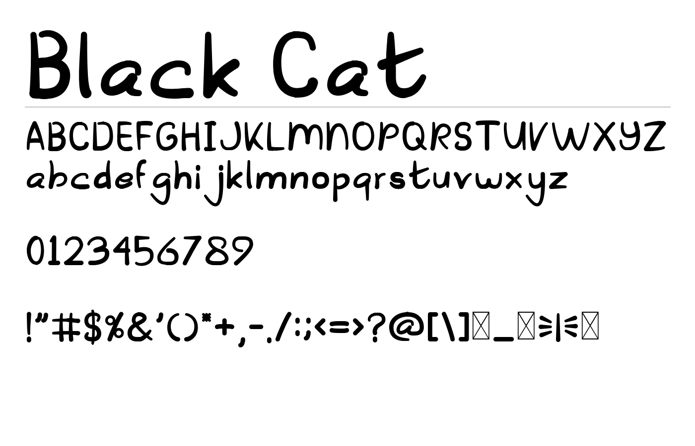 Black Cat Font preview