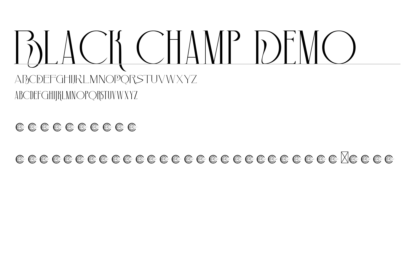 Black Champ Demo Font preview