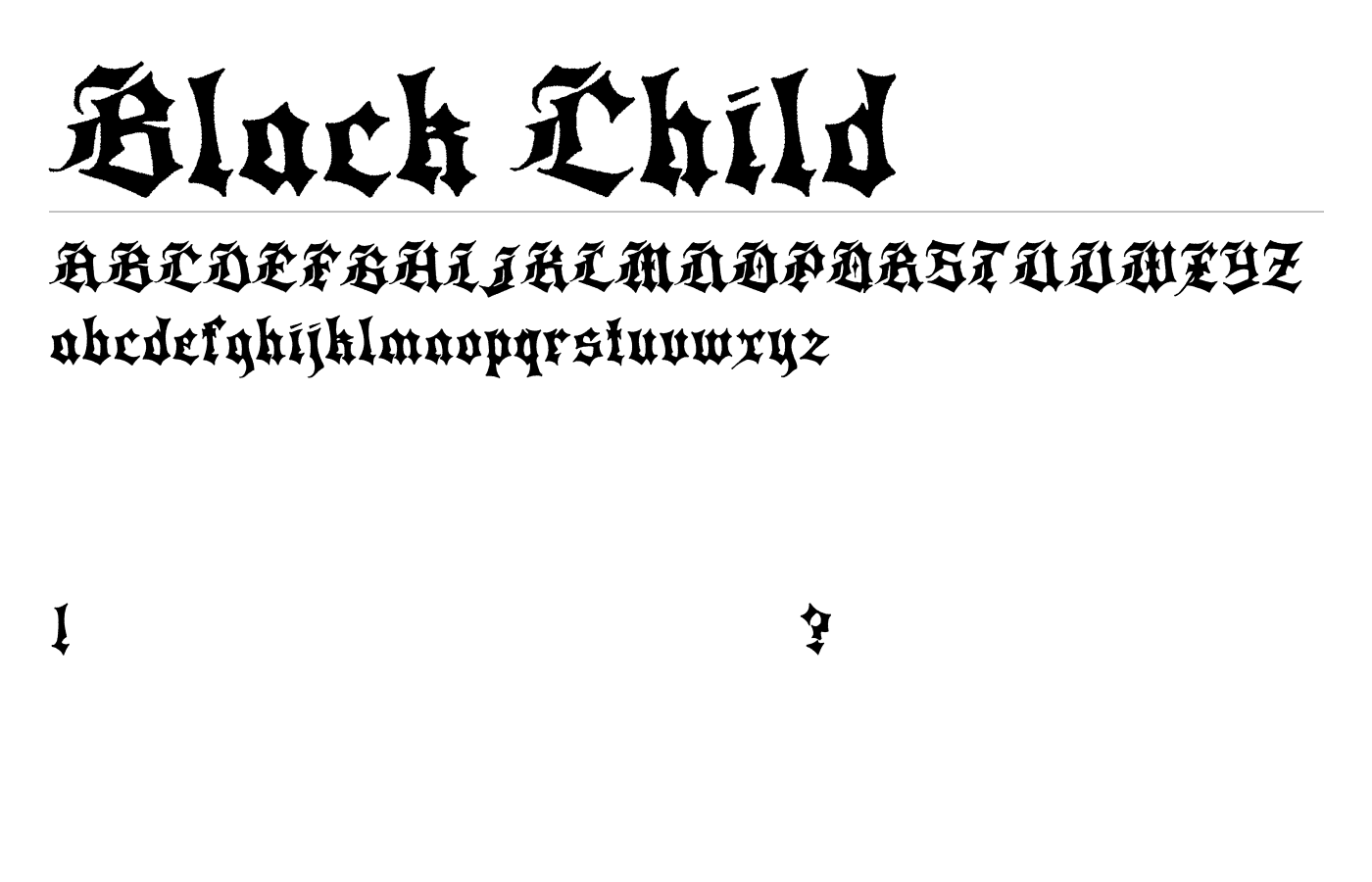Black Child Font preview