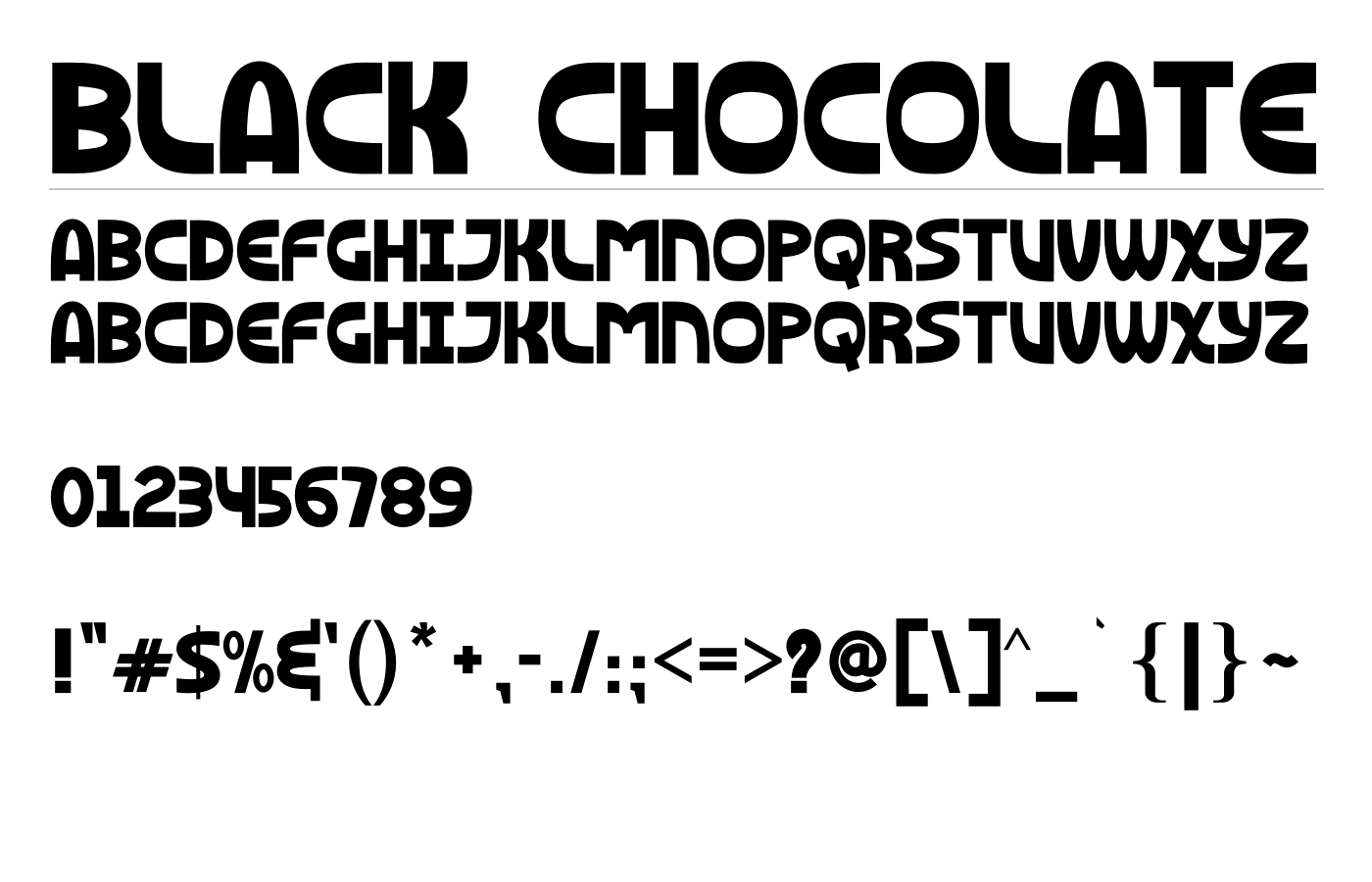 Black Chocolate Font preview