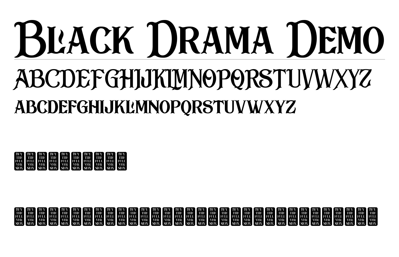 Black Drama Font preview