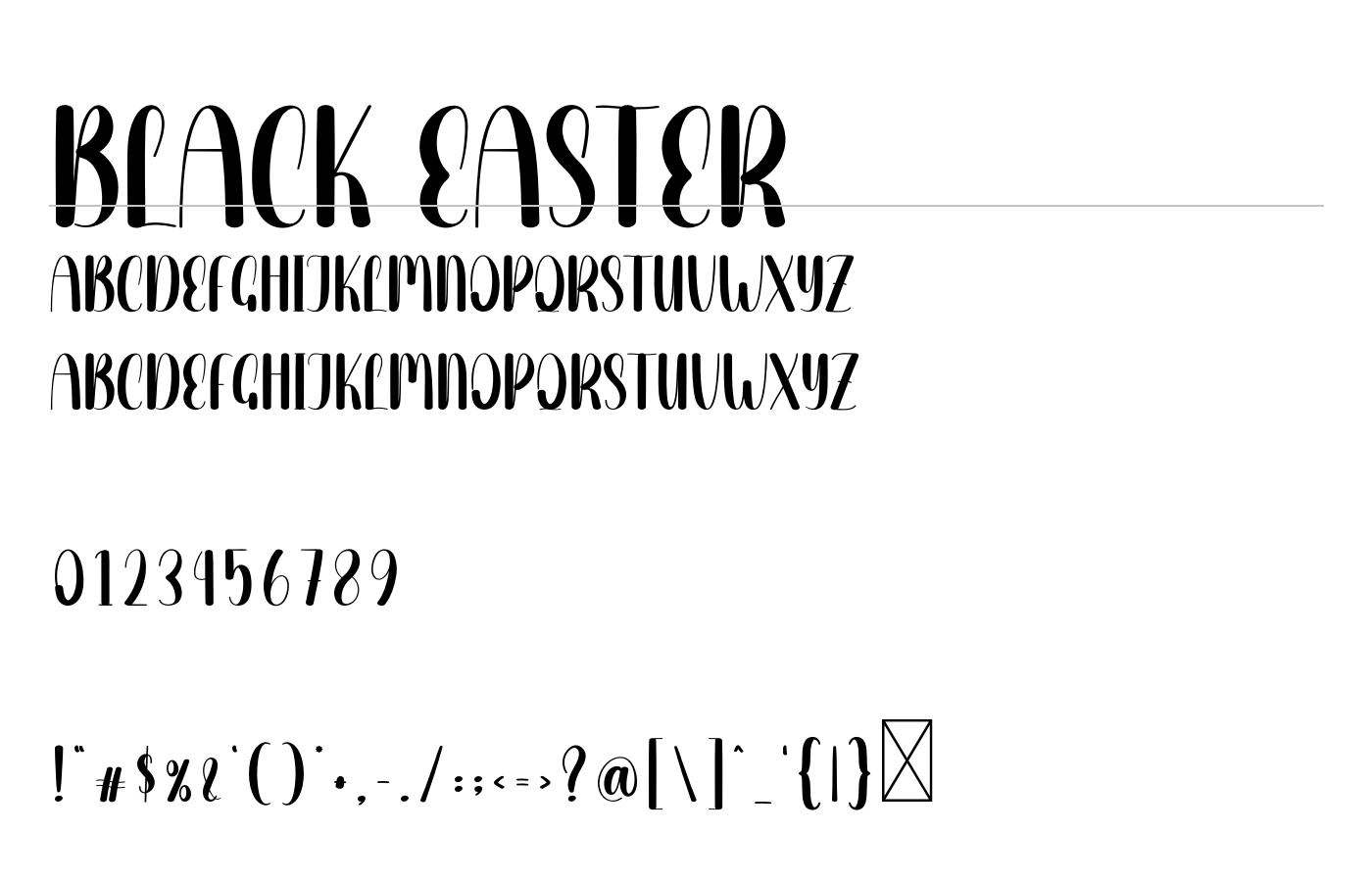 Black Easter Font preview