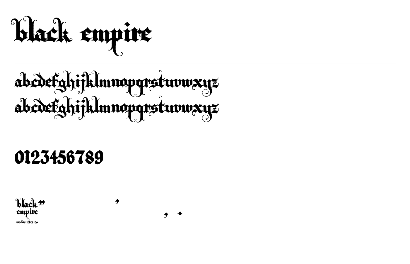 Black Empire Font preview