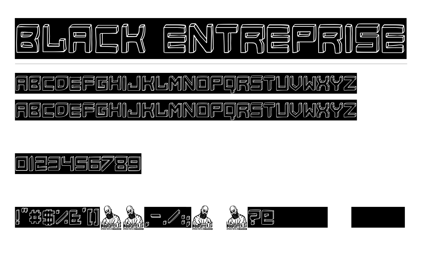 Black Entreprise Font preview