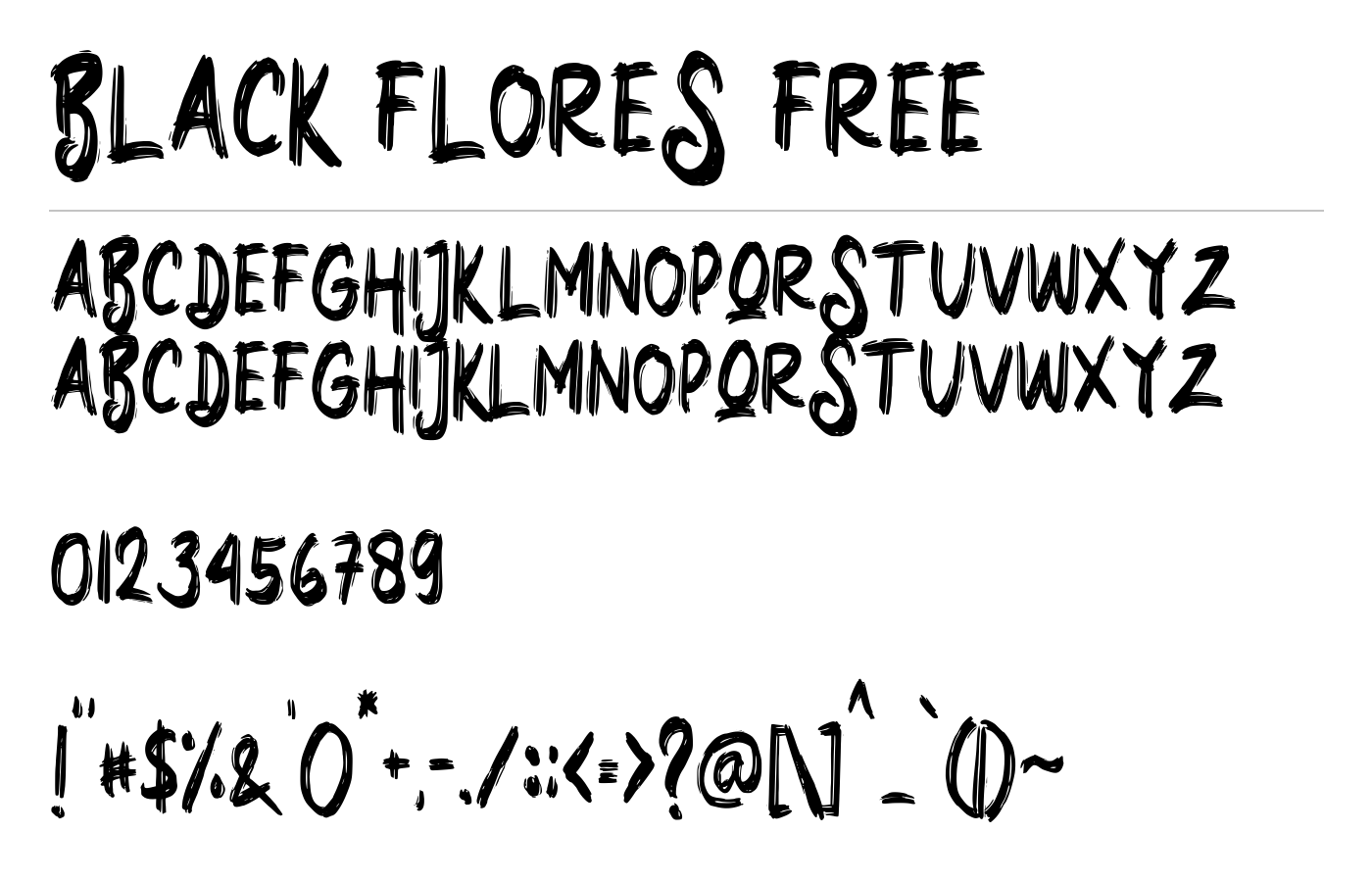 Black Flores FREE Font preview