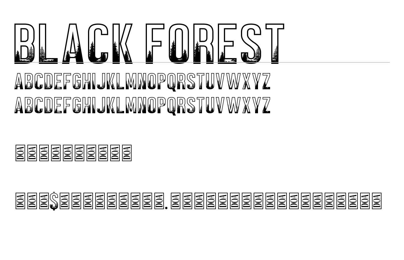 BLACK FOREST Font preview