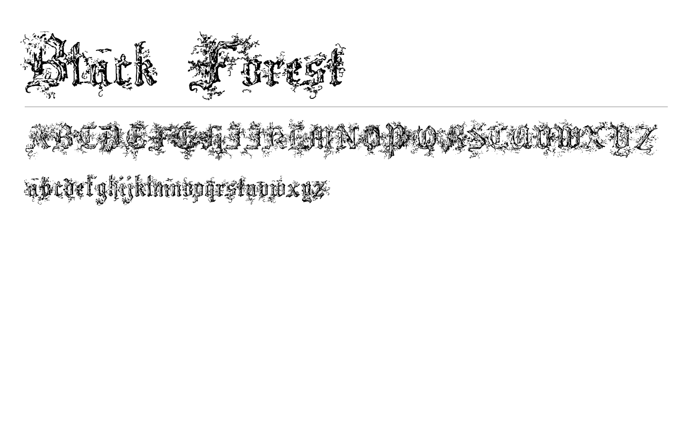 Black Forest Font preview