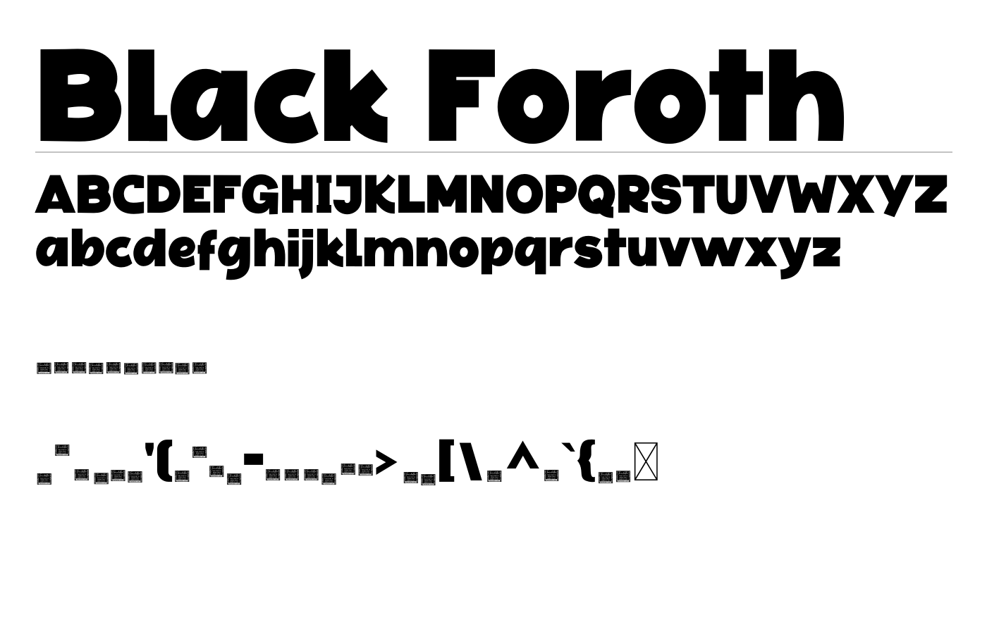 Black Foroth Font preview