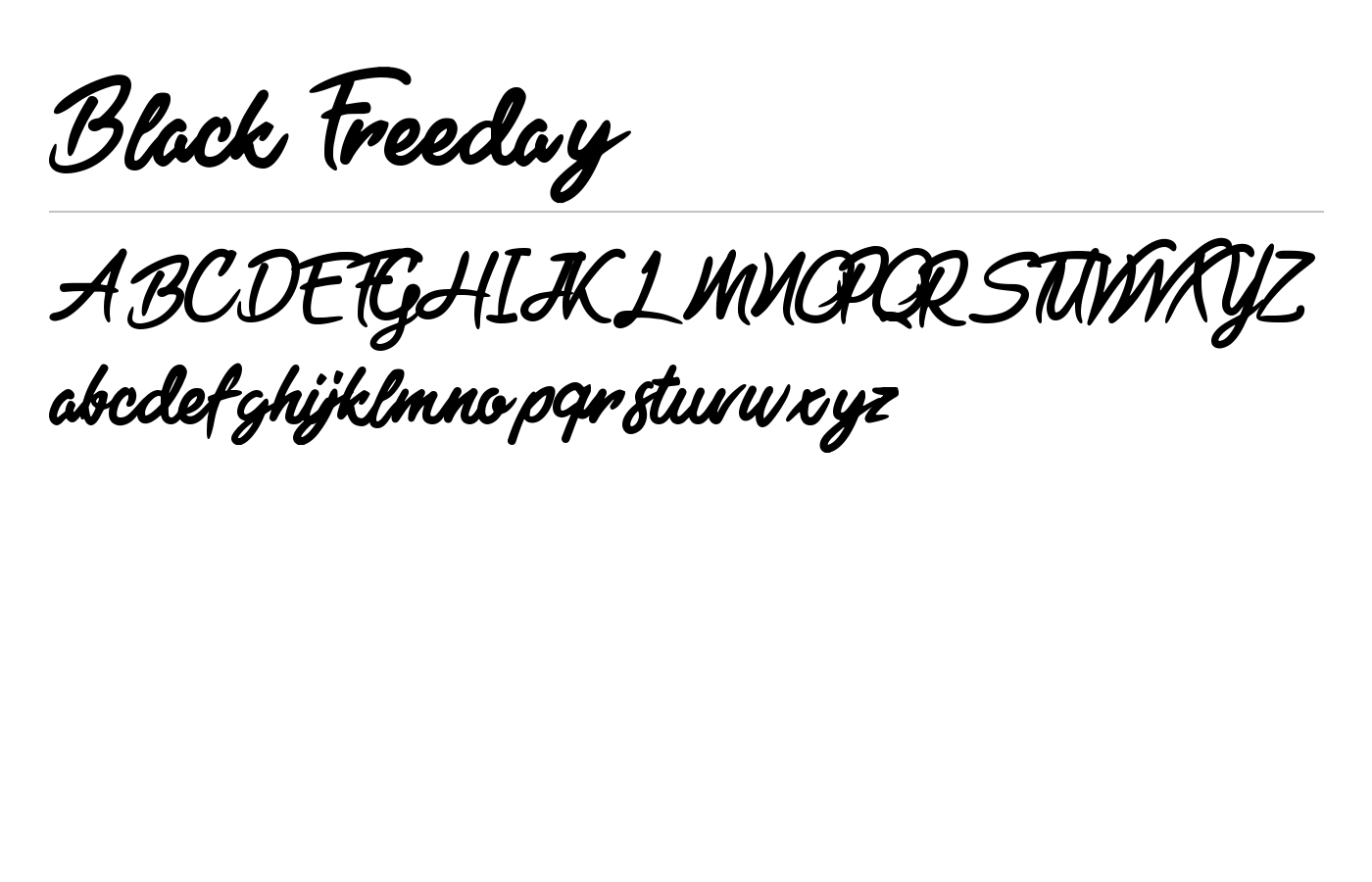 Black Freeday Font preview