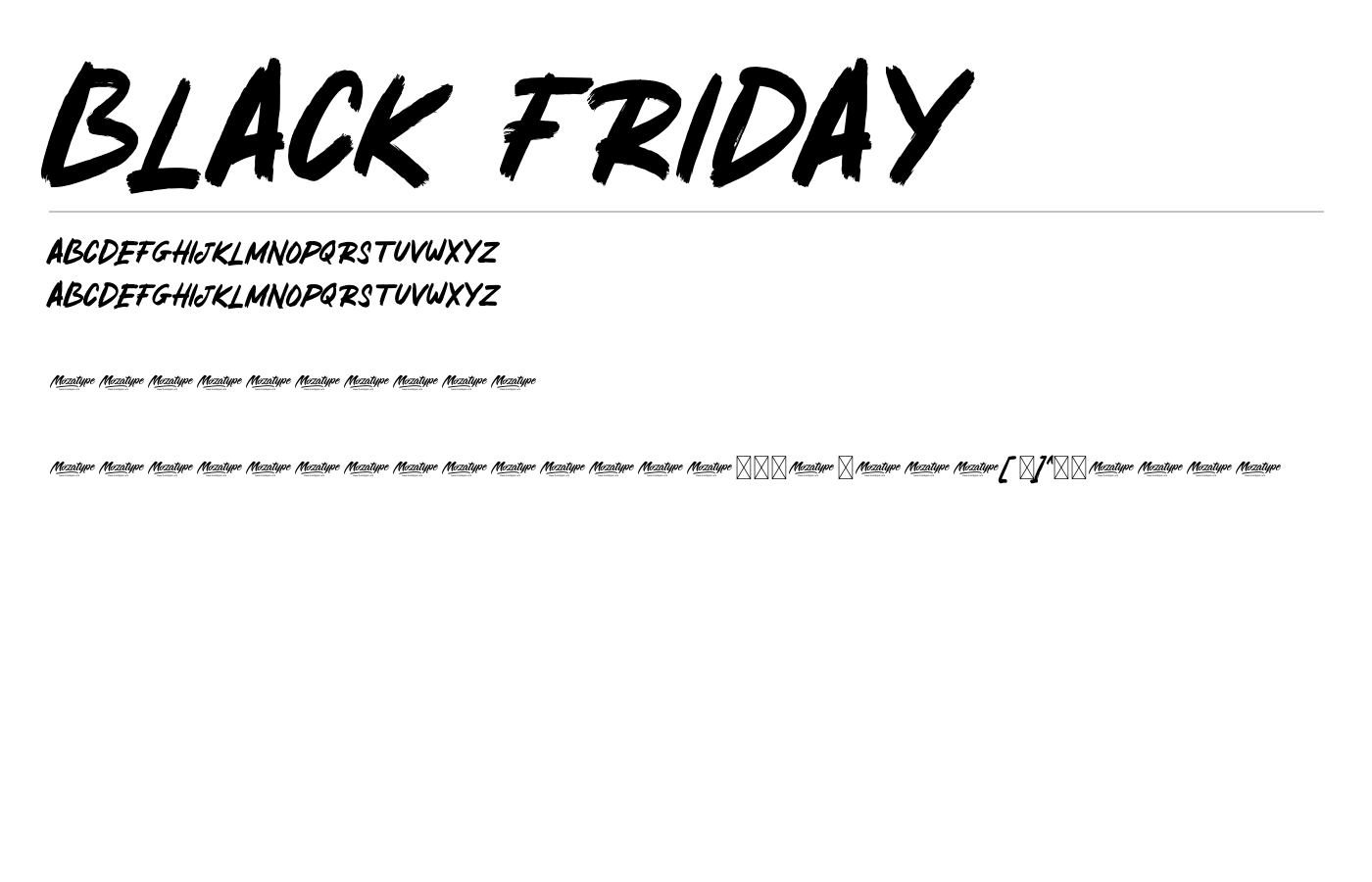 BLACK FRIDAY Font preview