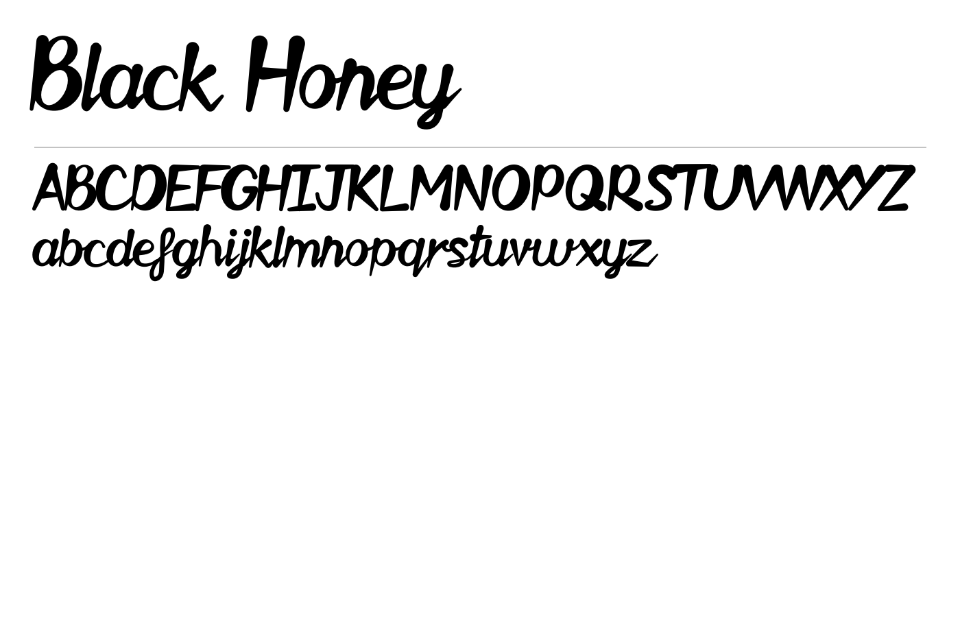 Black Honey Font preview