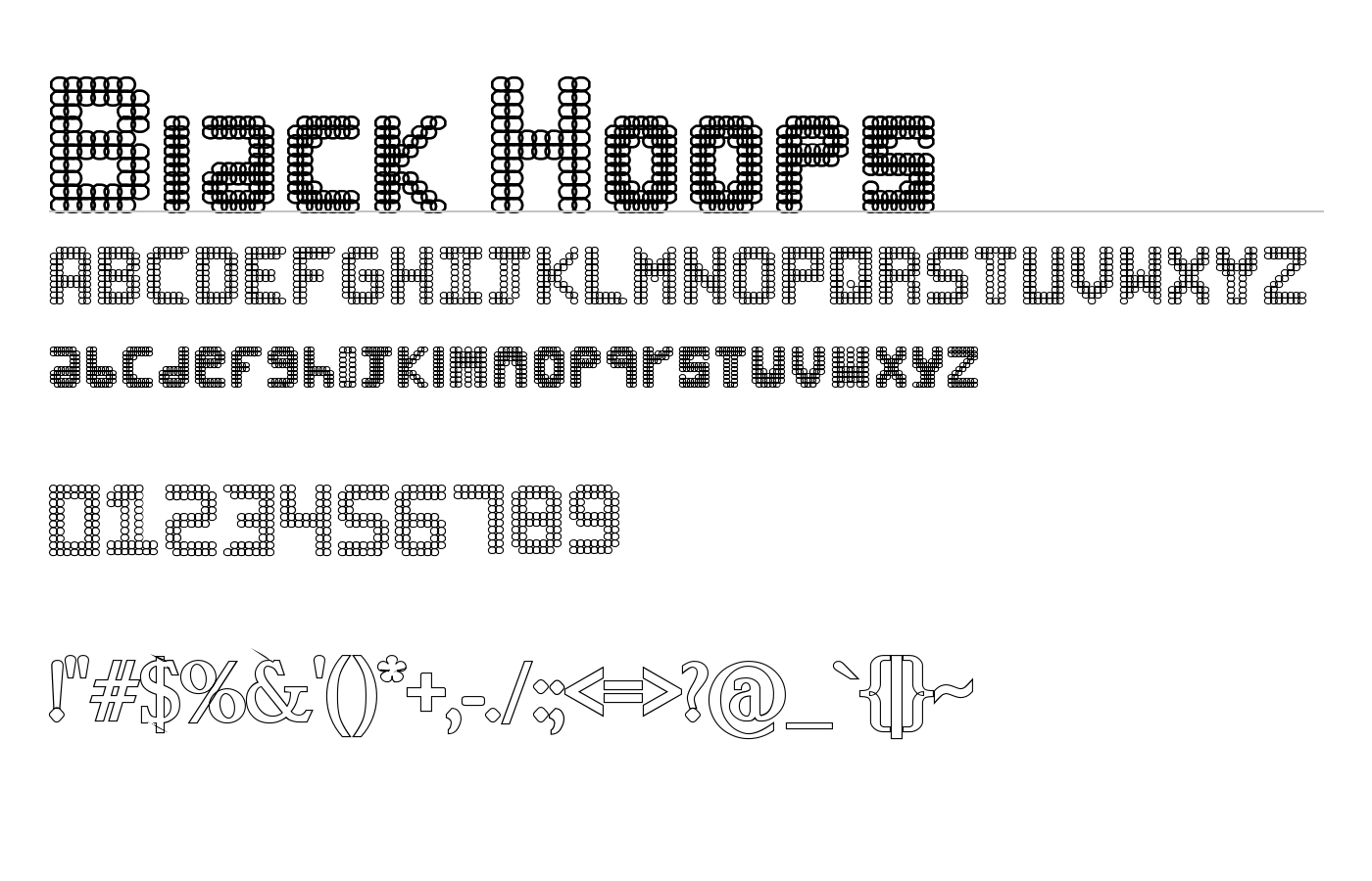 Black Hoops Font preview