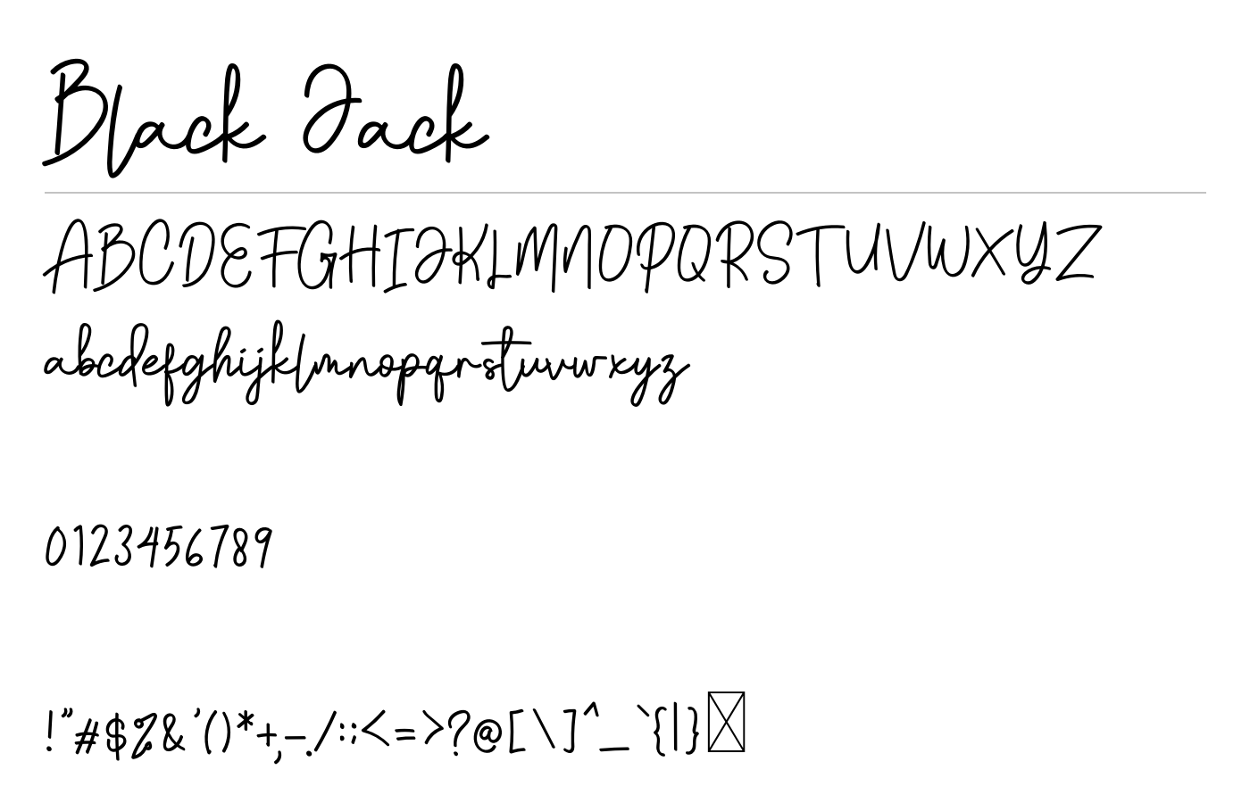 Black Jack Font preview