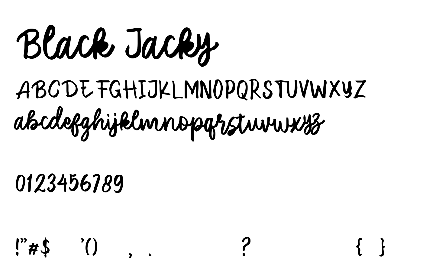 Black Jacky Font preview