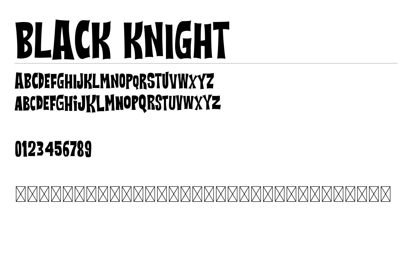 Black Knight Font preview
