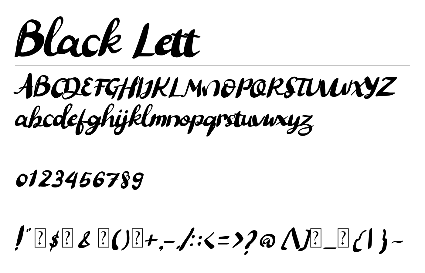 Black Lett Font preview