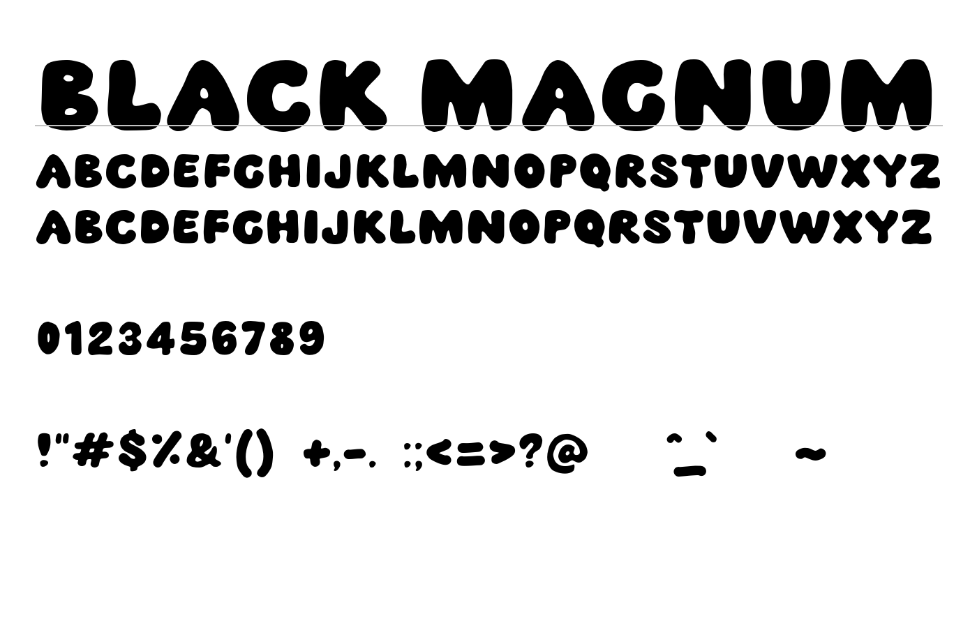 Black Magnum Font preview