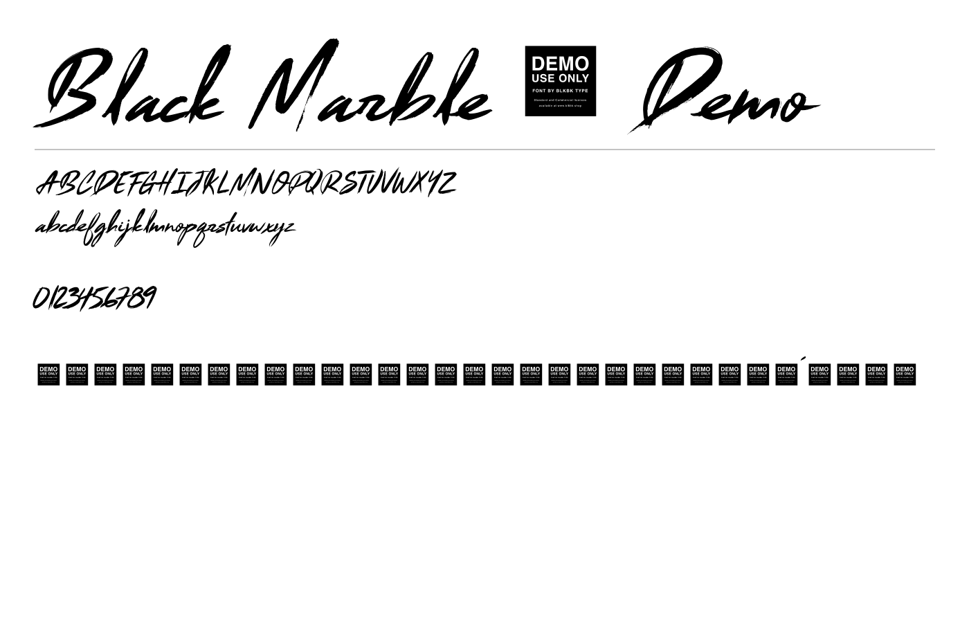 Black Marble - Demo Font preview
