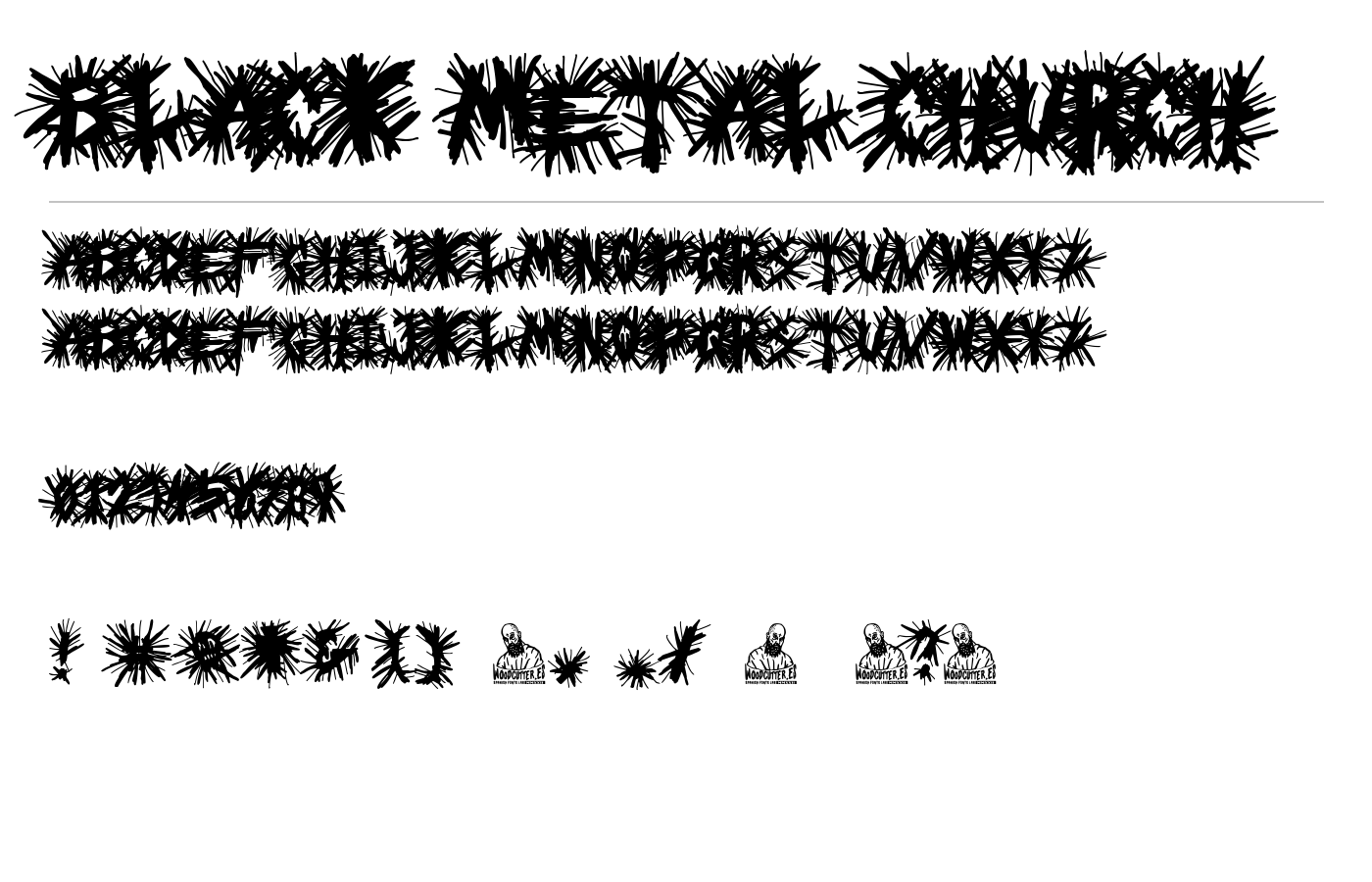 Black Metal Church Font preview