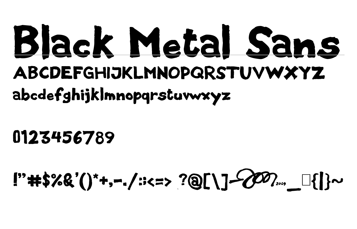 Black Metal Sans Font preview