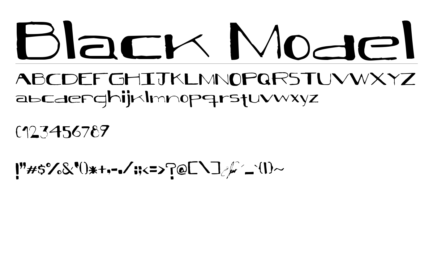 Black Model Font preview