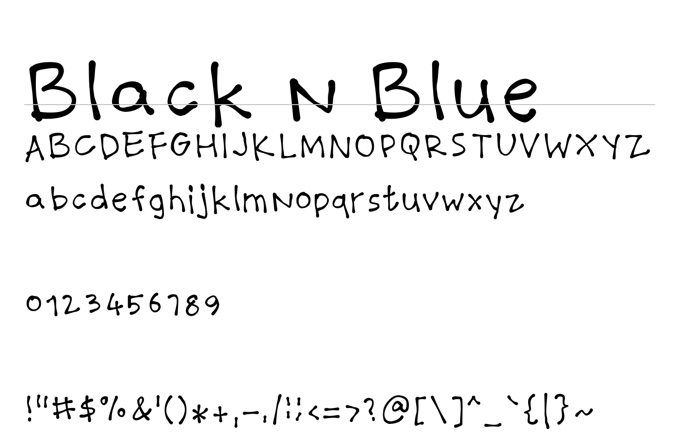 Black n Blue Font preview