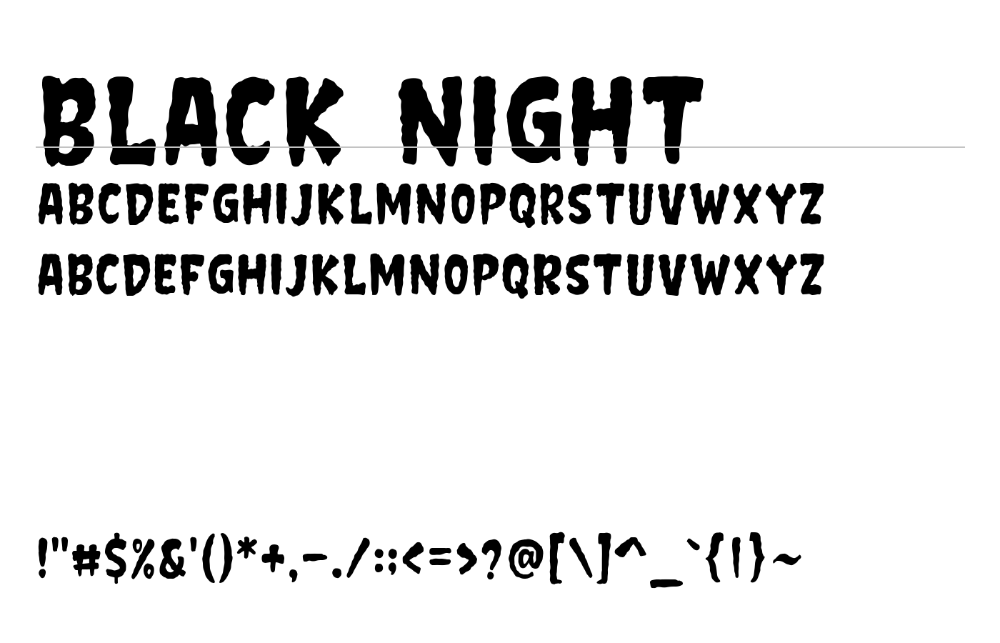 Black Night Font preview