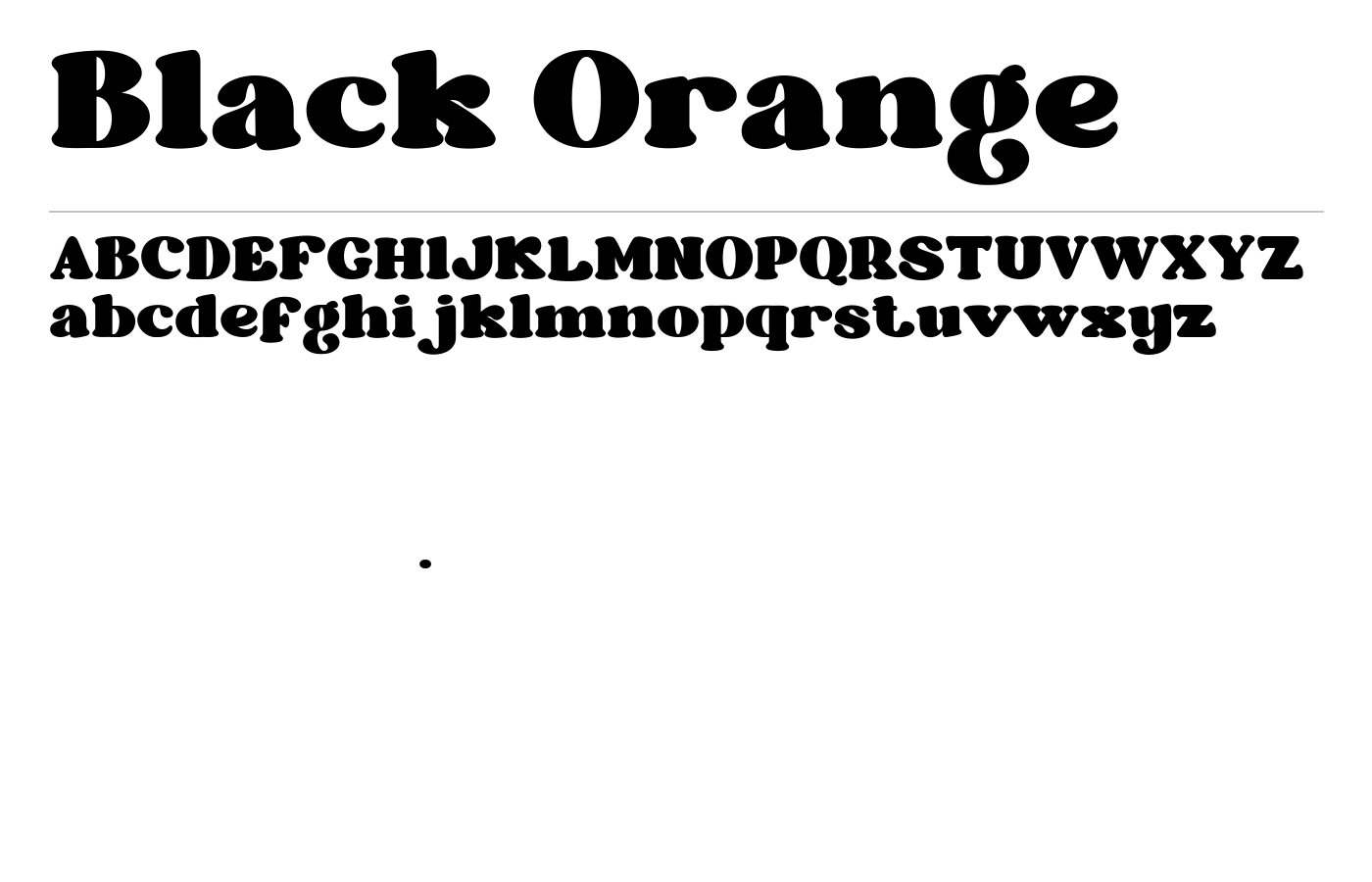 Black Orange Font preview