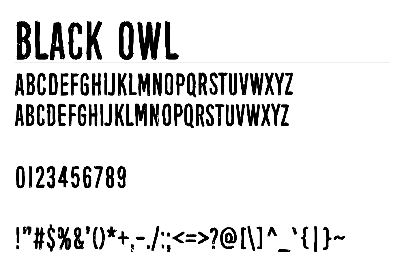 Black Owl Font preview