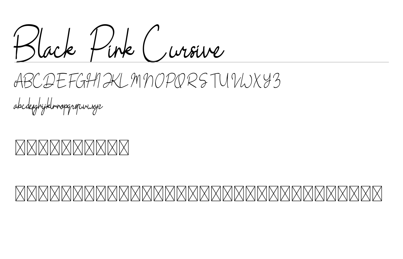 Black Pink Font preview