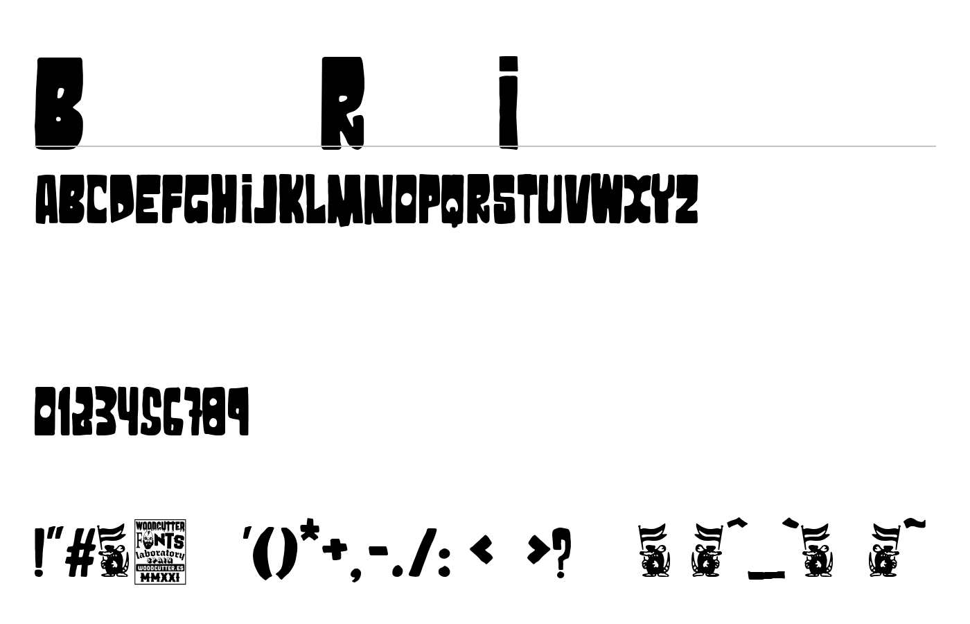 Black Rat Institute Font preview