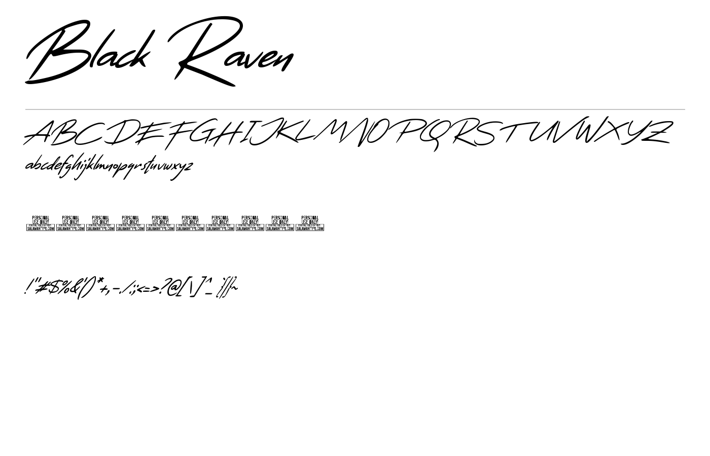 Black Raven Font preview