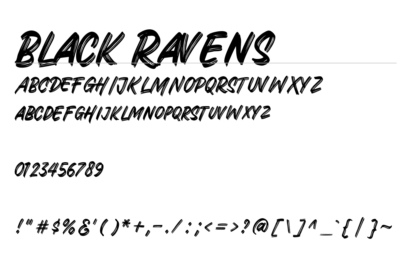 Black Ravens Font preview