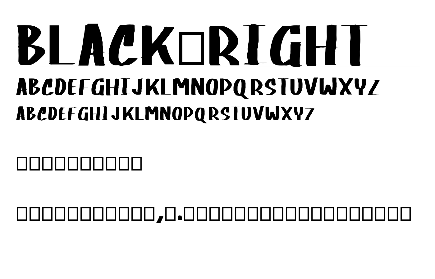 BLACK_RIGHT Font preview