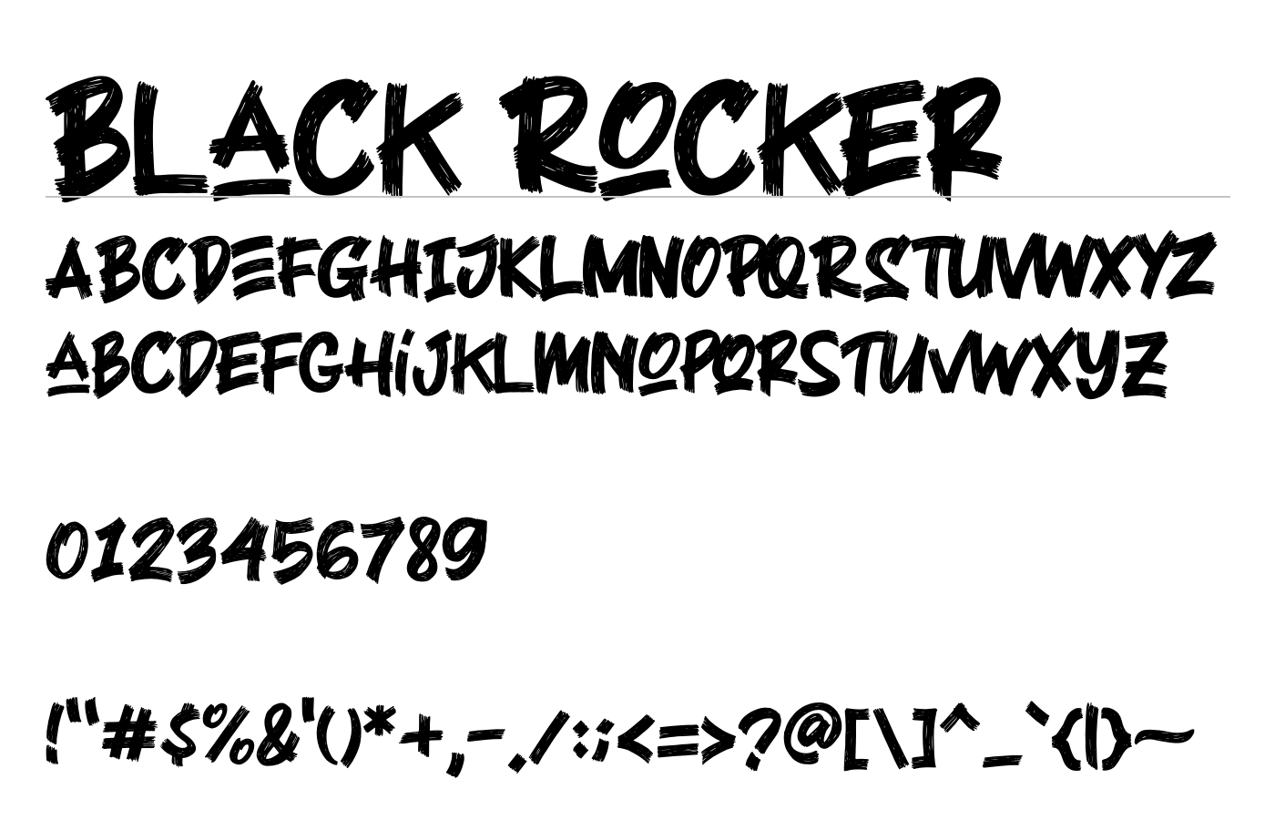 Black Rocker Font preview