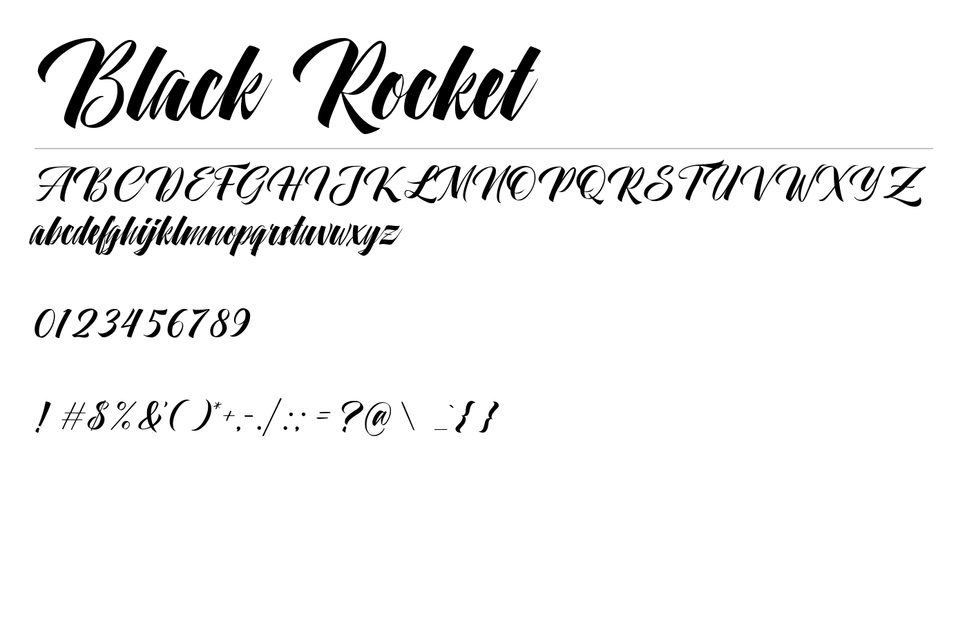 Black Rocket Font preview